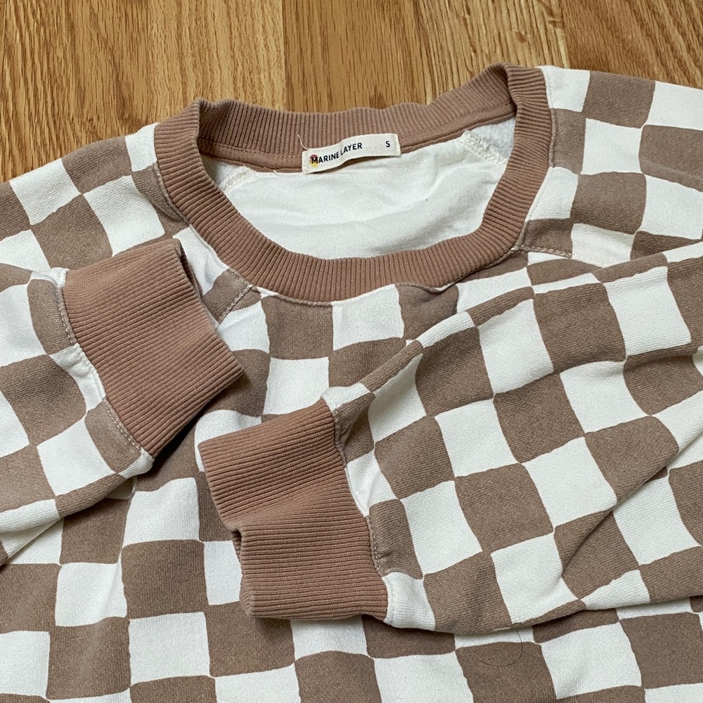 Marine Layer Anytime Brown and White Lounge set, size S Small, great condition. - Picture 3 of 7